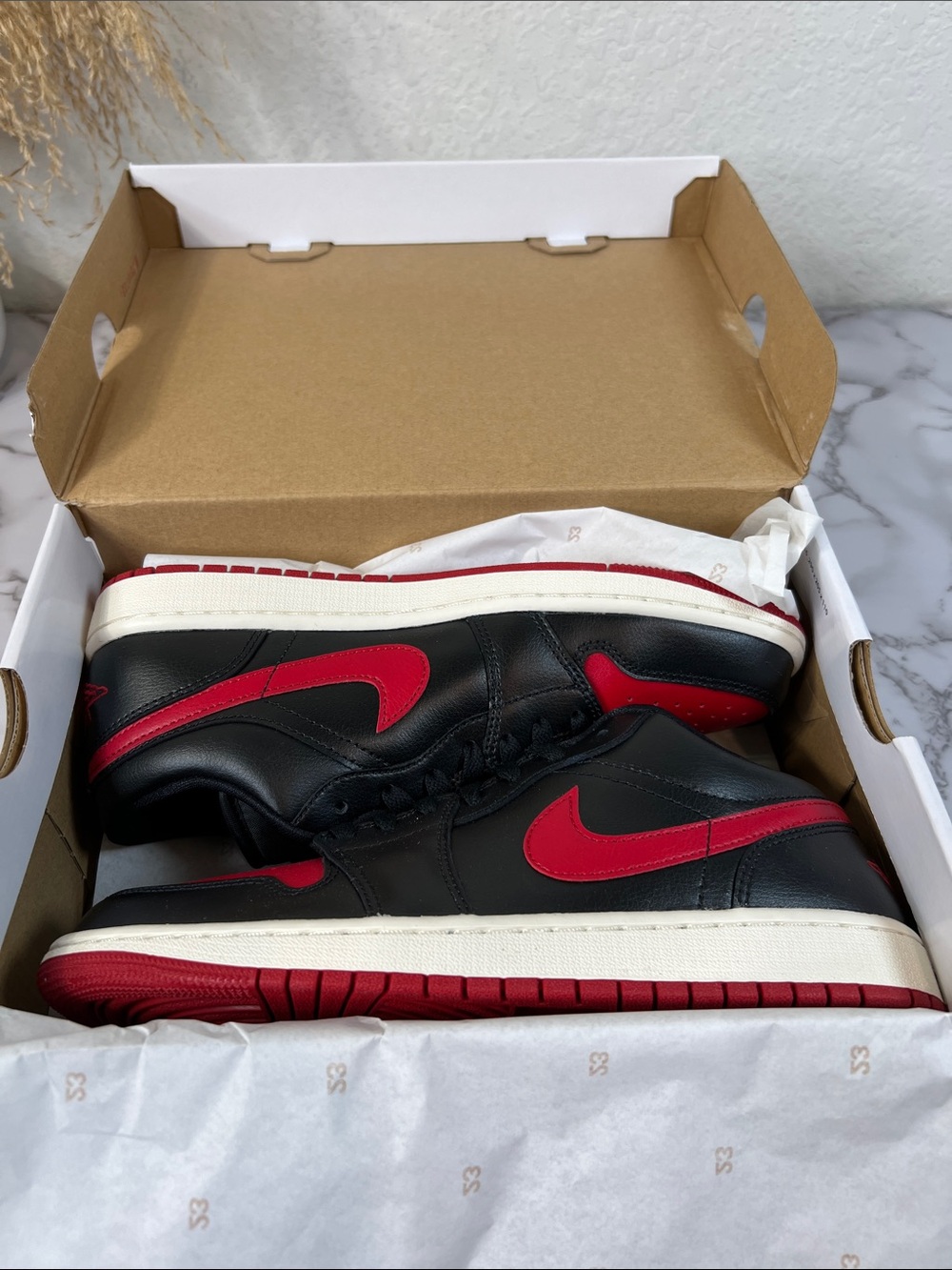 Nike Air Jordan 1 Low 'Bred Sail Women’s Shoes Size 10 - Picture 11 of 15